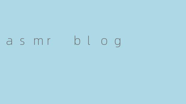 asmr blog